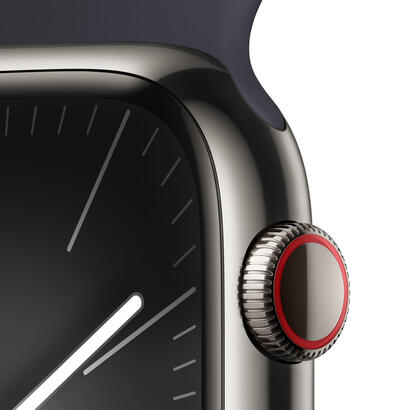 apple-watch-s9-edelstahl-cellular-45mm-graphit-sportarmband-mitternacht-sm