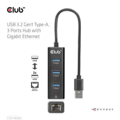 club3d-usb-32-gen1-tipo-a-hub-de-3-puertos-con-gigabit-ethernet
