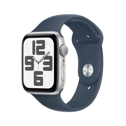 apple-watch-se-aluminium-44mm-silber-sportarmband-sturmblau-s-m-new