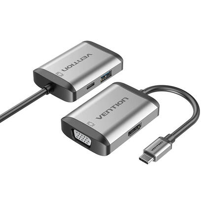 conversor-vention-tfahb-1xusb-1xhdmi-1xvga-1xusb-tipo-c-pd-15cm-gris