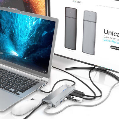aisens-usb-c-dock-12-en-1-usb-c-a-2xhdmi-1xrj45-3xusb-a-2xusb-c-1xusb-c-pd-1xaudio-1xsd-1xmicro-sd-