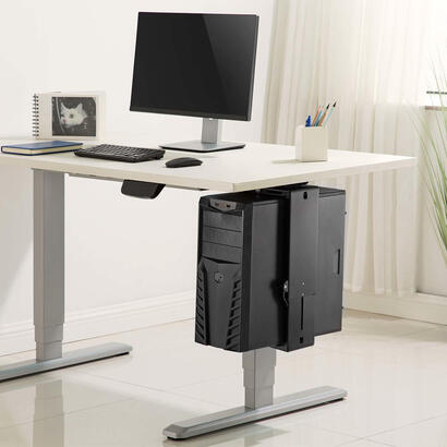 aisens-soporte-giratorio-y-altura-personalizable-para-cpu-por-debajo-de-escritorio-con-mango-de-bloqueo-facil-negro