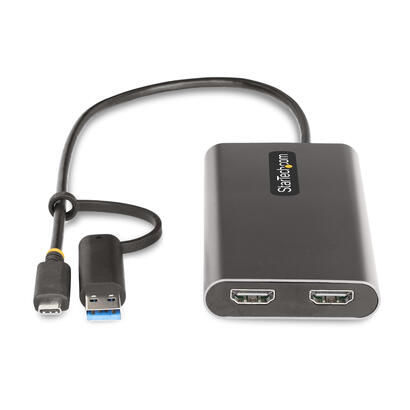 startech-adaptador-usb-c-a-hdmi-doble-usb-tipo-c-a-2-monitores-hdmi-4k-60hz-pd-de-100w-30cm