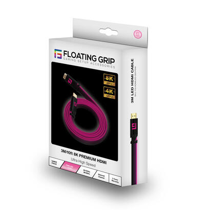 floating-grip-fg-hdmiled-300-pink-cable-hdmi-3-m-hdmi-tipo-a-estandar-negro