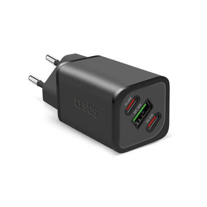sbs-tetrganusb2c65w-cargador-65w-2x-usb-c1x-usb-negro