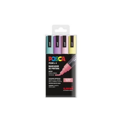 posca-marcadores-de-pintura-pc-5m-no-permanente-punta-conica-estuche-4-csurtidos-pastel