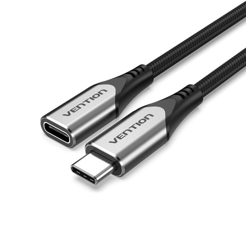 cable-alargador-usb-31-tipo-c-vention-tabhf-usb-tipo-c-macho-usb-tipo-c-hembra-1m-gris