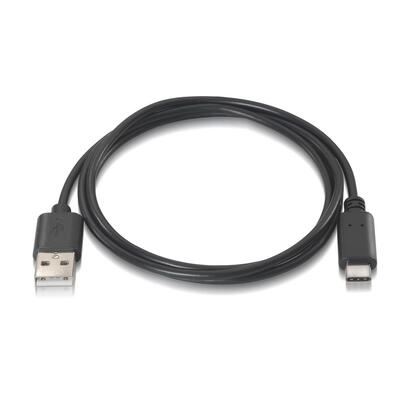 aisens-cable-usb-tipo-c-a-usb-a-20-carga-rapida-050m-negro