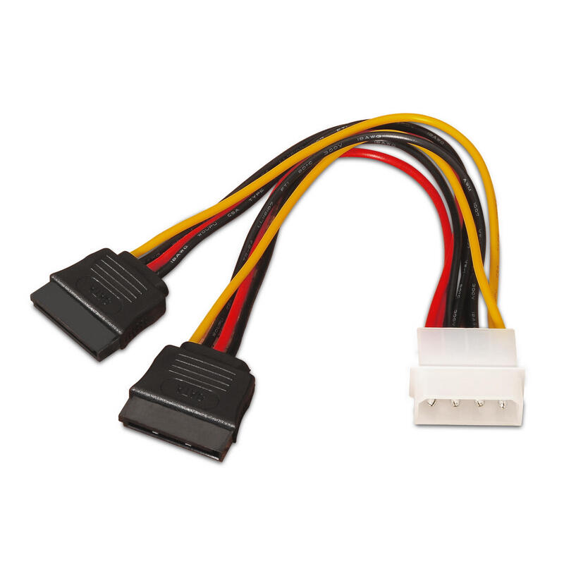 aisens-cable-sata-alimentacion-molex-4pinm-2xsata-hembra-20cm-100-cobre-negro