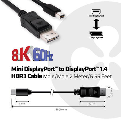 cable-adaptador-mini-displayport-displayport-14-hbr3-2-metros