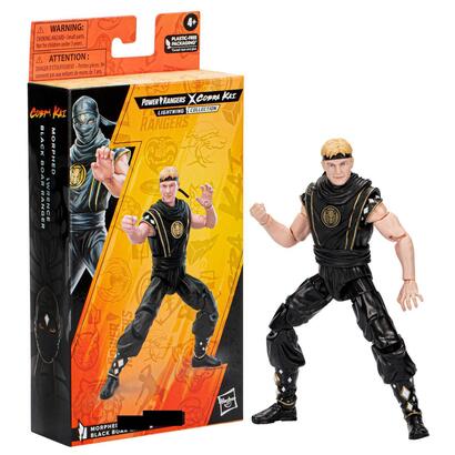 figura-hasbro-power-rangers-x-cobra-kai-lightning-collection-morphed-johnny-lawrence-black-ranger