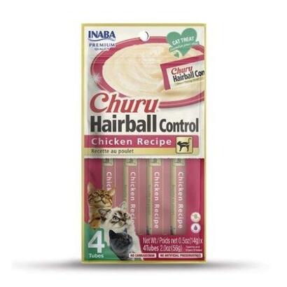 inaba-churu-hairball-pollo-golosina-para-gatos-4x14-g