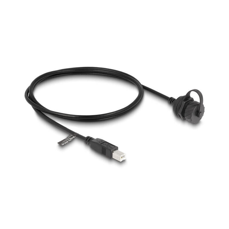 delock-88011-cable-usb-20-tipo-b-macho-a-usb-20-tipo-b-hembra-para-instalacion-con-tapa-protectora-ip68-resistente-al-polvo-y-al