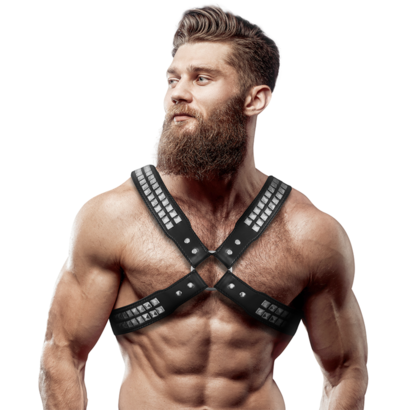 fetish-submissive-attitude-arnes-ecopiel-pecho-cruzado-con-remaches-hombre