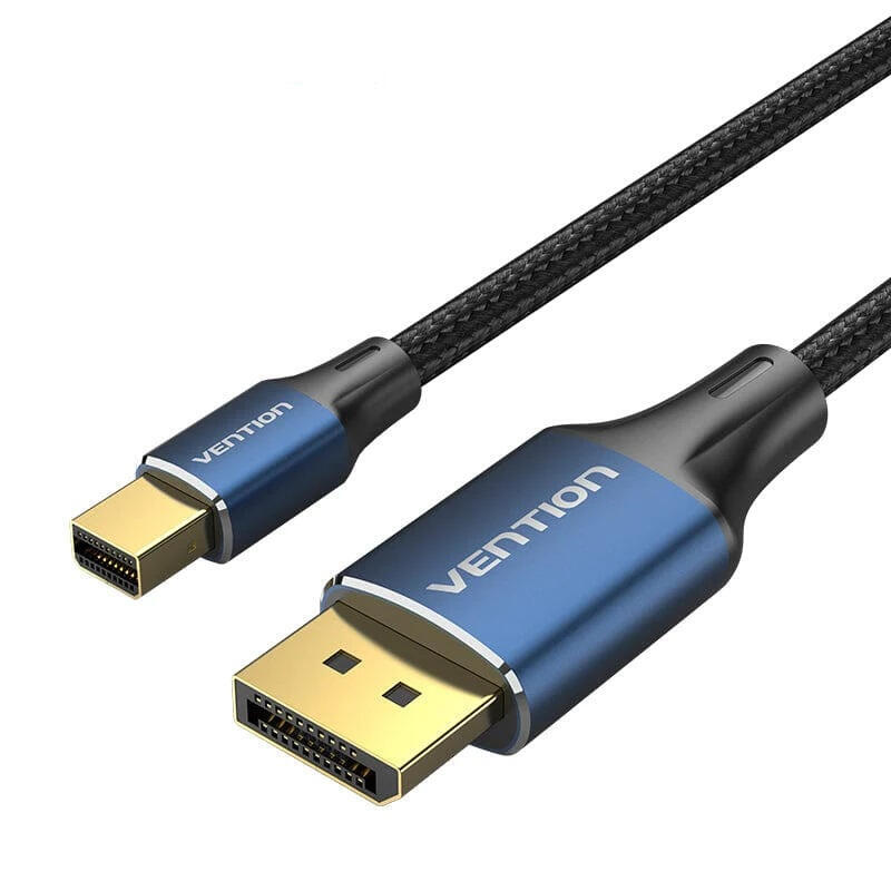 cable-conversor-displayport-14-8k-vention-hcflh-displayport-macho-mini-displayport-macho-2m-negro-y-azul