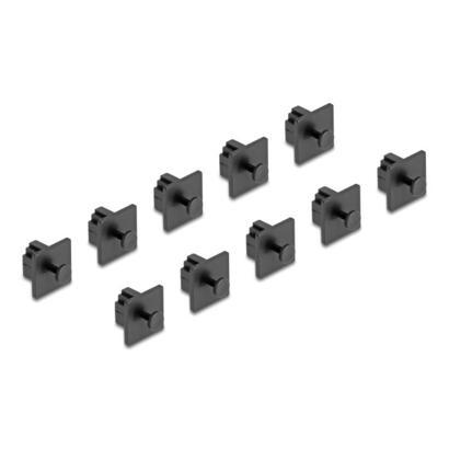 delock-proteccion-contra-el-polvo-para-rj10-hembra-con-griff-10-piezas-negro