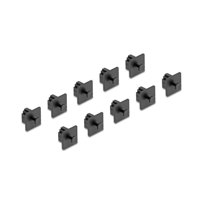 delock-proteccion-contra-el-polvo-para-rj10-hembra-con-griff-10-piezas-negro