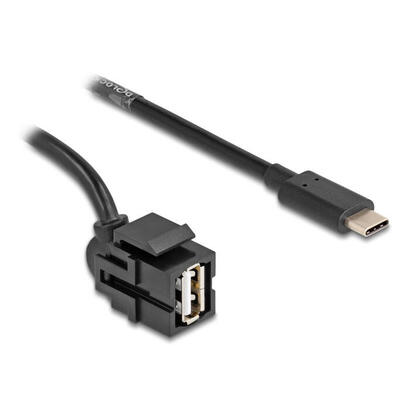 delock-88056-modulo-keystone-usb-20-a-hembra-usb-type-c-macho-250-con-cable-05-m