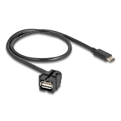 delock-88056-modulo-keystone-usb-20-a-hembra-usb-type-c-macho-250-con-cable-05-m