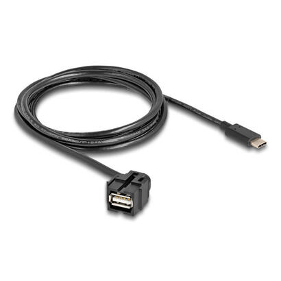 delock-88057-modulo-keystone-usb-20-a-hembra-usb-type-c-macho-250-con-cable-15-m