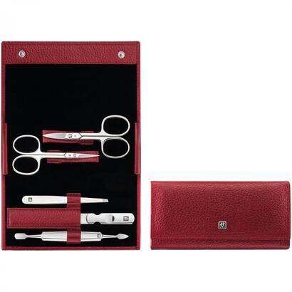zwilling-zestaw-do-manicure-czerwone-skorzane-etui-5-elementow