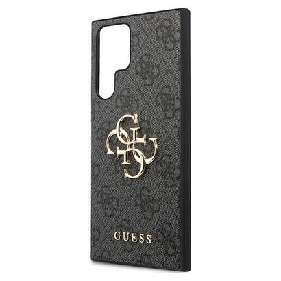 guess-4g-big-metal-logo-etui-samsung-galaxy-s23-ultra-szary