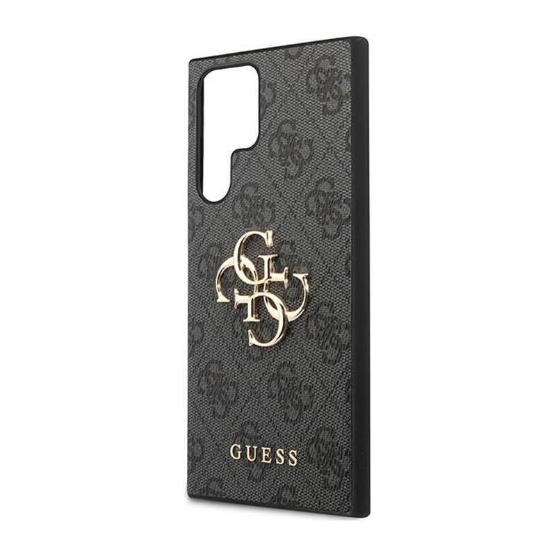 guess-4g-big-metal-logo-etui-samsung-galaxy-s23-ultra-szary