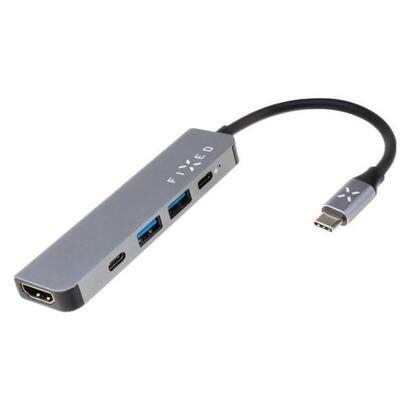 fixed-hub-mini-5-portowy-aluminiowy-usb-c-szary