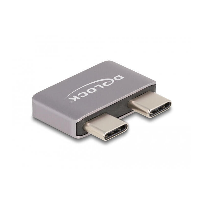 delock-60055-adaptador-usb-40-gbps-usb-type-c-2-x-macho-a-2-x-hembra-protector-de-puerto-de-metal