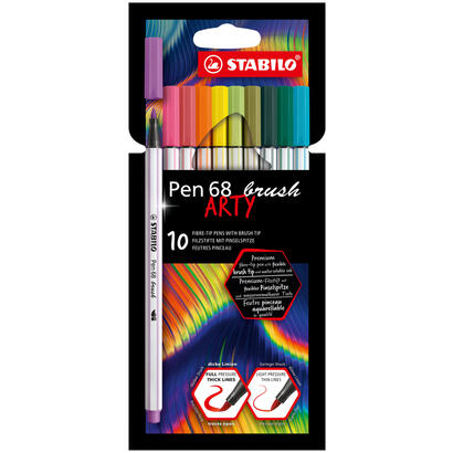 stabilo-pen-68-brush-arty-pack-de-10-rotuladores-punta-de-pincel-tinta-a-base-de-agua-colores-surtidos