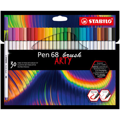 stabilo-pen-68-brush-arty-pack-de-30-rotuladores-punta-de-pincel-tinta-a-base-de-agua-colores-surtidos