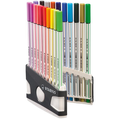 stabilo-pen-68-brush-arty-caja-de-plastico-rigida-con-30-rotuladores-punta-de-pincel-tinta-a-base-de-agua-colores