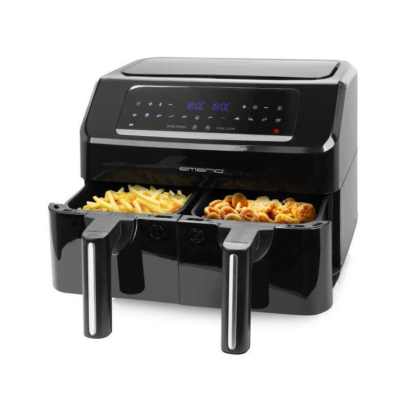 emerio-smart-fryer-af-1303761-doble-72-l-independiente-2400-w-freidora-de-aire-caliente-negro