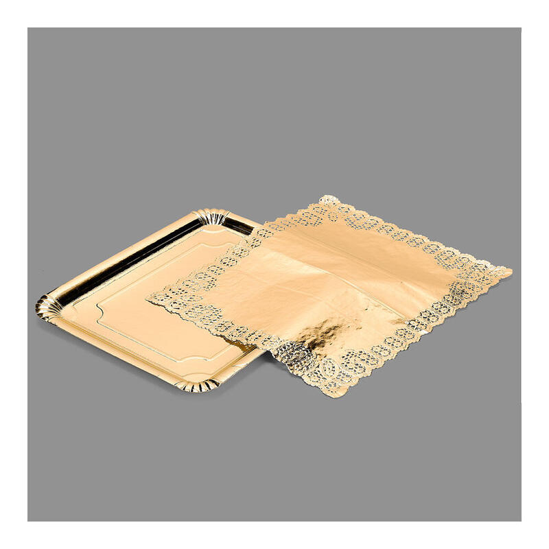 pack-de-12-unidades-bolsa-con-1-bandeja-rectangular-con-blonda-oro-31x38cm