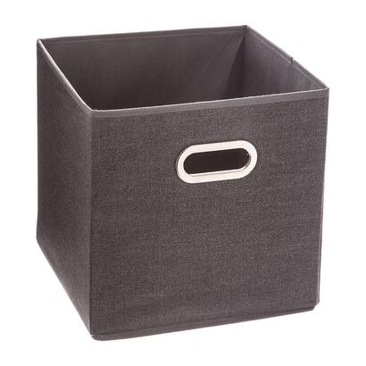 pack-de-2-unidades-caja-organizadora-color-gris-oscuro-para-estanteria-31-x-31-cm