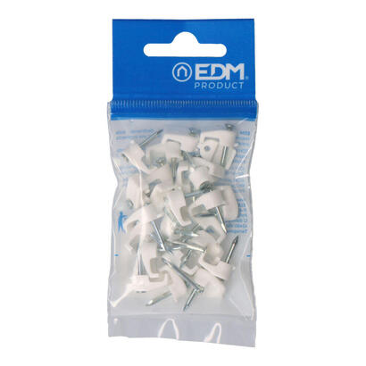 pack-de-5-unidades-grapa-blanca-para-cable-manguera-plana-2x15mm-n1-blister-25-unid-edm