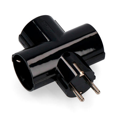 pack-de-10-unidades-clavija-2pt-tipo-f-triple-negra-de-baquelita-ttl-16a-250v-retractilada