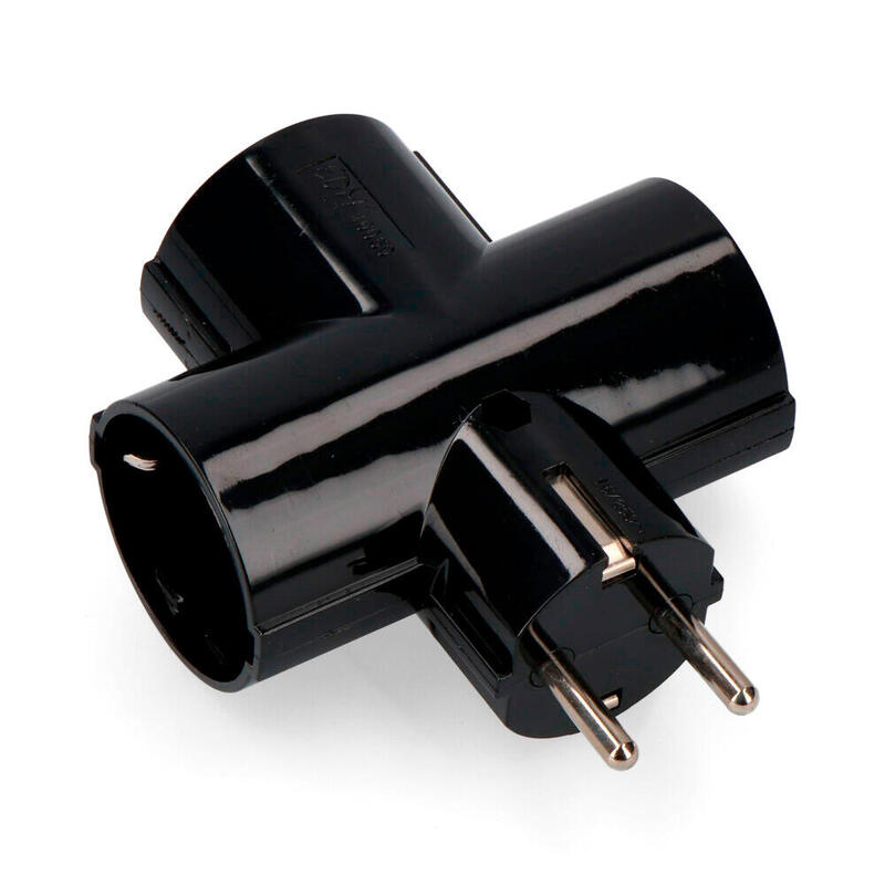 pack-de-10-unidades-clavija-triple-negra-con-baquelita-ttl-16a-250v-retractilado-edm
