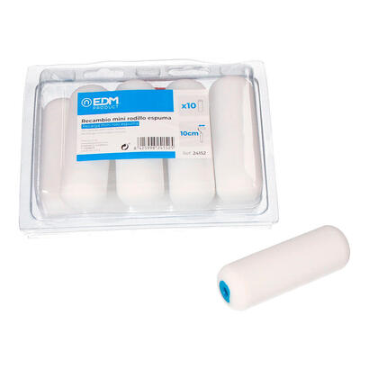 pack-de-5-unidades-recambio-mini-rodillo-espuma-110mm-10-unid-apto-para-todo-tipo-de-pinturas-al-agua-barnices-y-sinteticas-edm