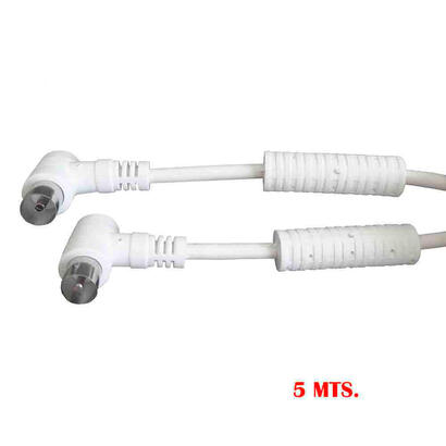 pack-de-5-unidades-prolongacion-tv-video-acodada-con-filtro-95mm-5m-blanca