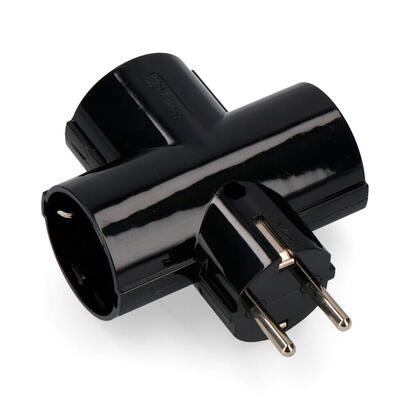 pack-de-5-unidades-clavija-triple-con-baquelita-ttl-tipo-f-48mm-16a-250v-max-3680w-negra-envasada