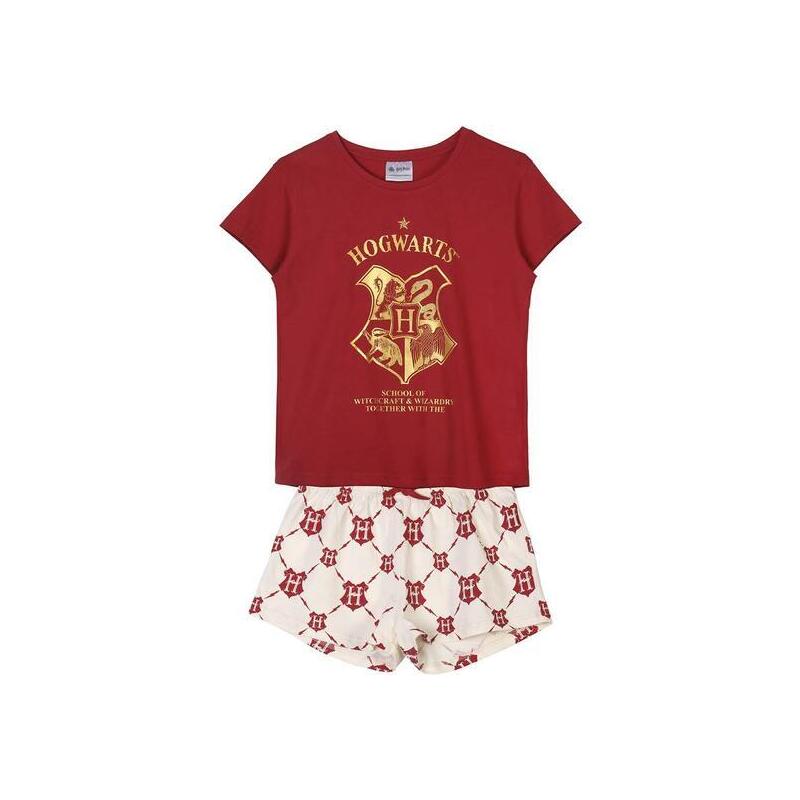 pijama-corto-single-jersey-punto-harry-potter-dark-red-talla-xl