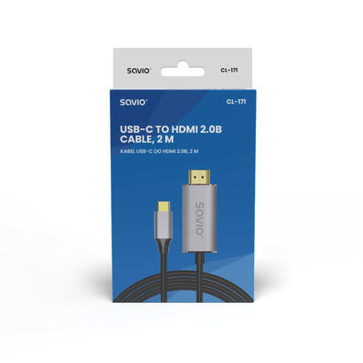 cable-savio-usb-c-a-hdmi-20b-2m-plata-negro