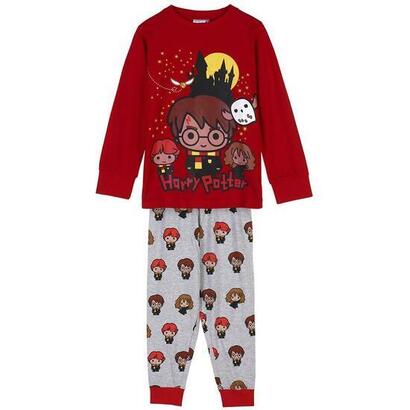 pijama-largo-single-jersey-harry-potter-dark-red-talla-3a