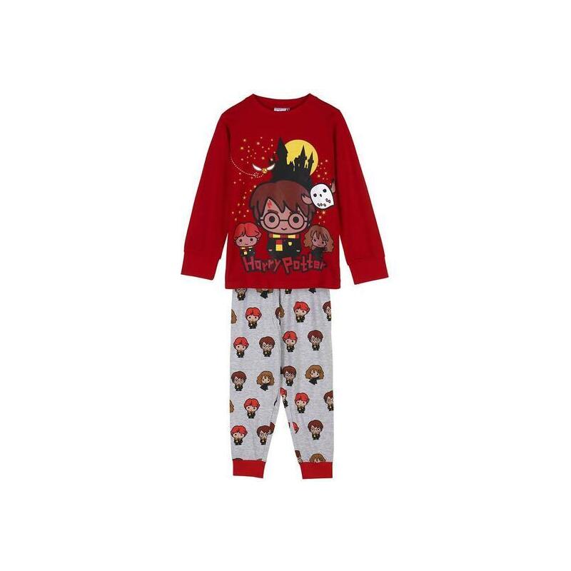 pijama-largo-single-jersey-harry-potter-dark-red-talla-3a