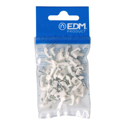 pack-de-5-unidades-grapa-blanca-para-cable-manguera-plana-2x1mm-n03-blister-50-unid-edm