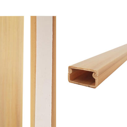 pack-de-26-unidades-mini-canal-adhesiva-edm-2m-19x11mm-madera-clara-precio-por-metro