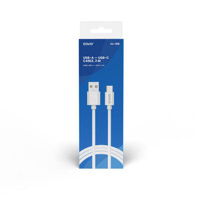 cable-savio-usb-a-usb-c-3m-blanco-cl-168