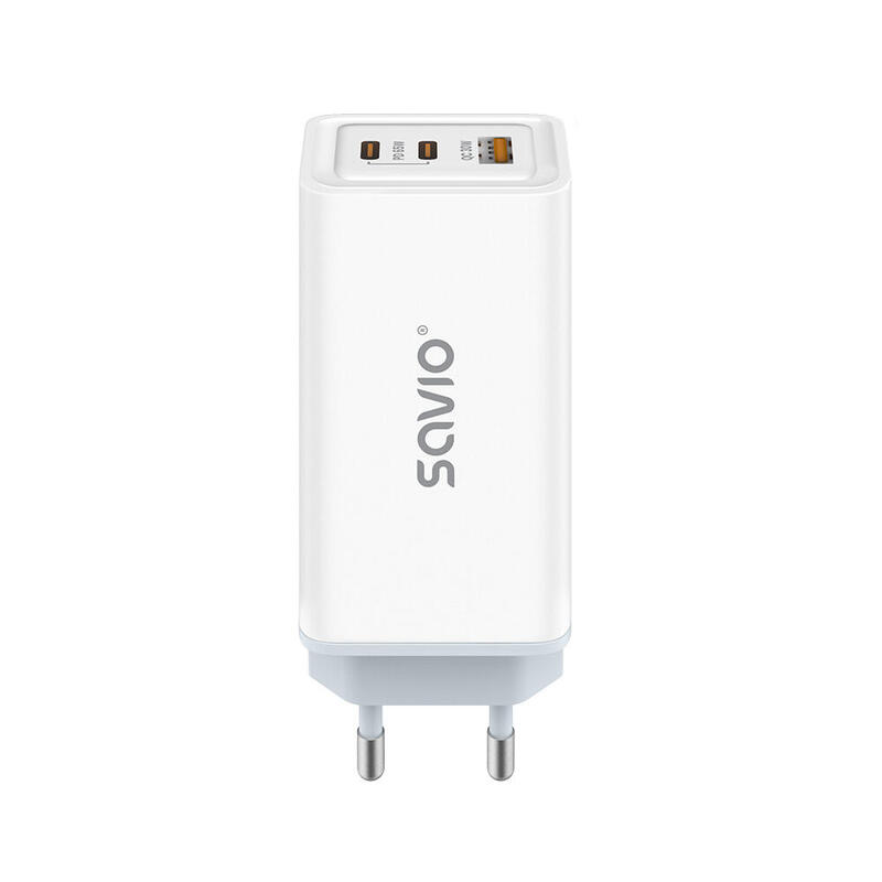 savio-la-07-cargador-de-red-gan-65w-usb-qc40-pd-30-blanco