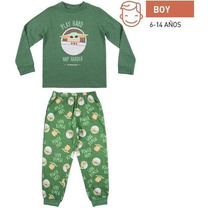 pijama-largo-single-jersey-the-mandalorian-dark-green-talla-12a